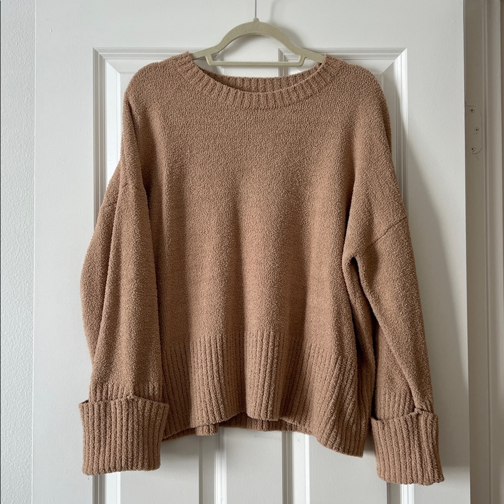 Cozy Camel Knit Sweater